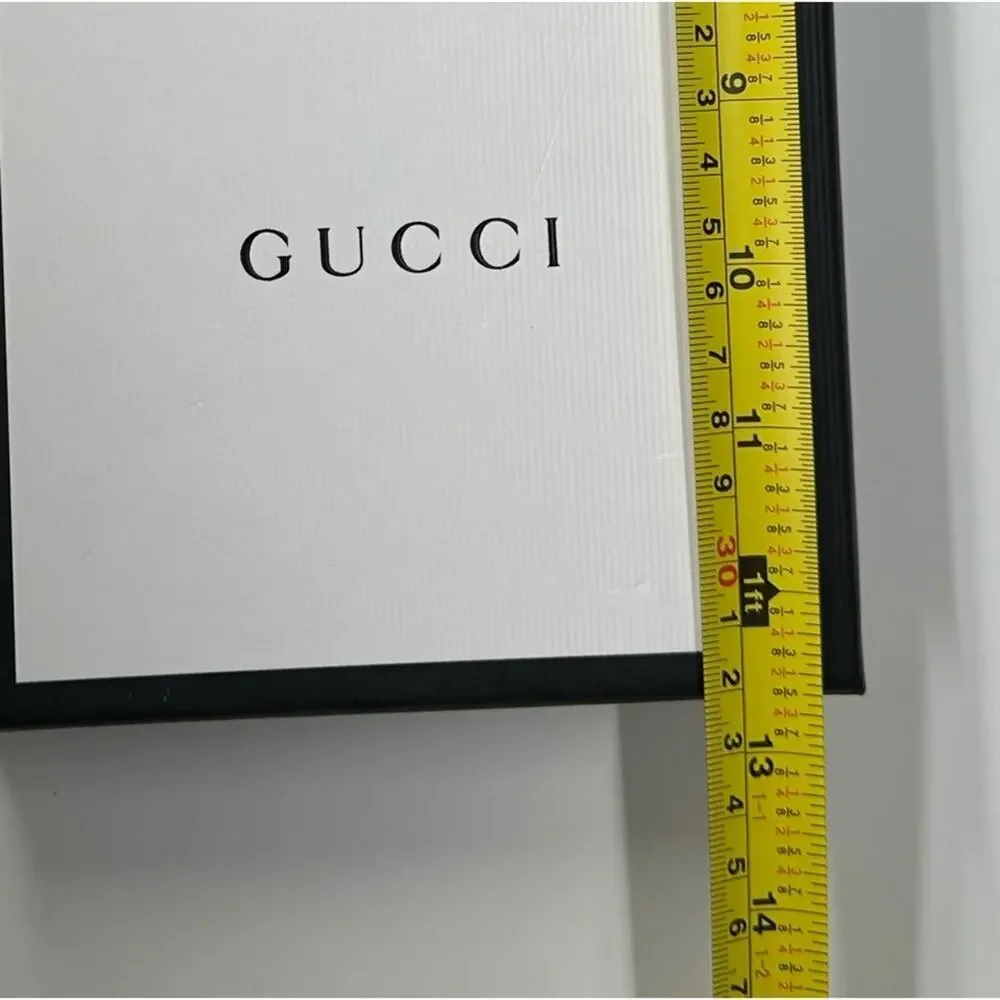 Gucci | Flat Long Gift Box | Black/White | Approx. L1.25 x W5.5 x H12.75 in